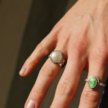 Load image into Gallery viewer, Pearl Ring + Thick Band

