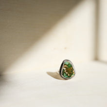 Load image into Gallery viewer, Turquoise Mountain Ring with Braided Detail
